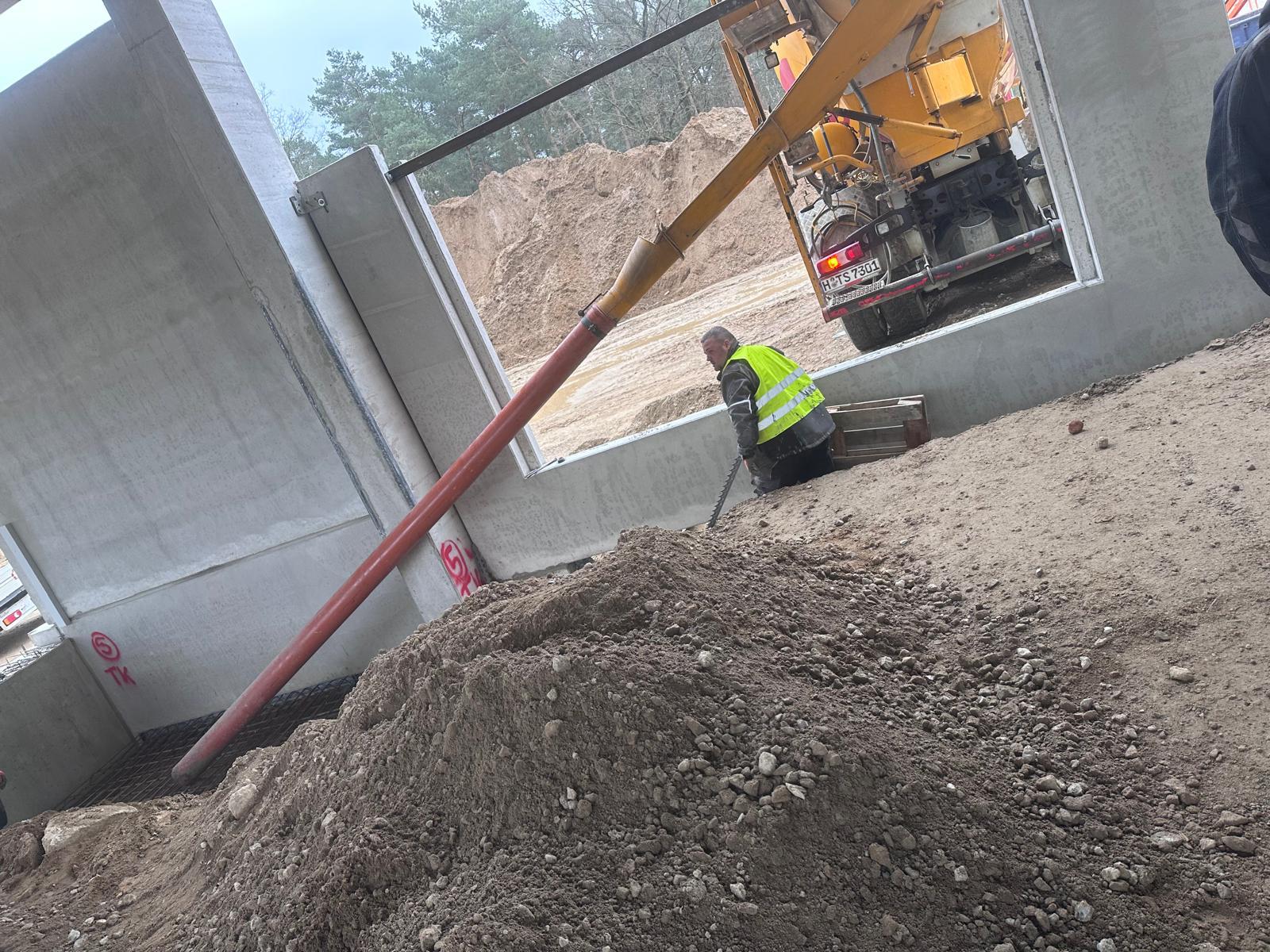 Betonstahl auf der Baustelle